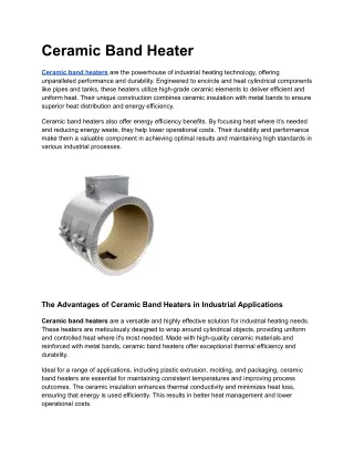 Ceramic Band Heater