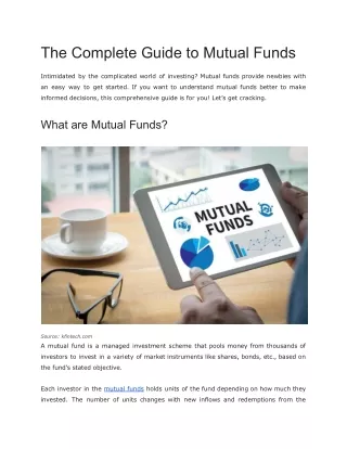 The Complete Guide to Mutual Funds