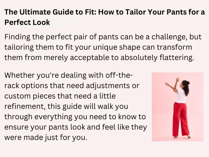 the ultimate guide to fit how to tailor your