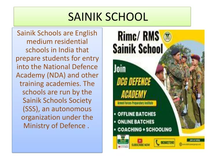 sainik school