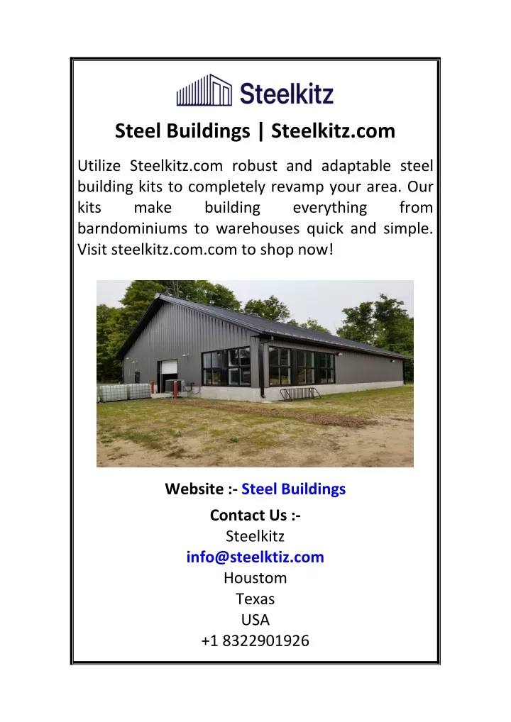 steel buildings steelkitz com