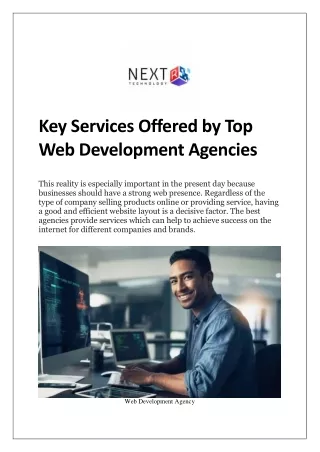 key services offered by top web development