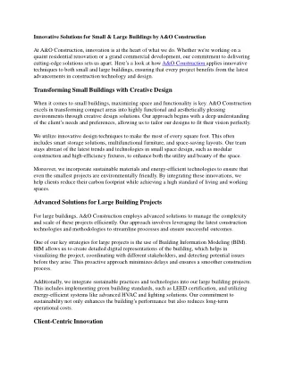 solution for buildings