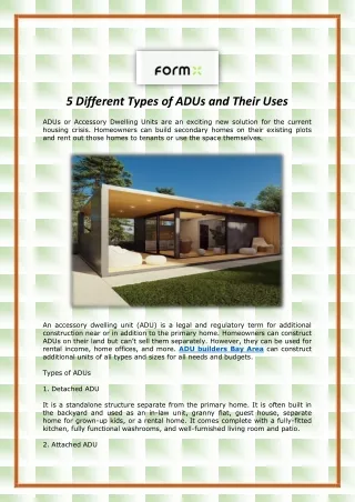 5 Different Types of ADUs and Their Uses