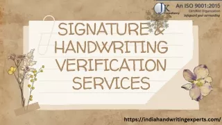 Signature verification Matching in Delhi- India Handwriting Expert