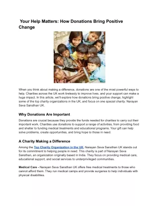 Your Help Matters_ How Donations Bring Positive Change