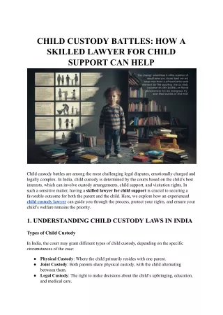 CHILD CUSTODY BATTLES_ HOW A SKILLED LAWYER FOR CHILD SUPPORT CAN HELP