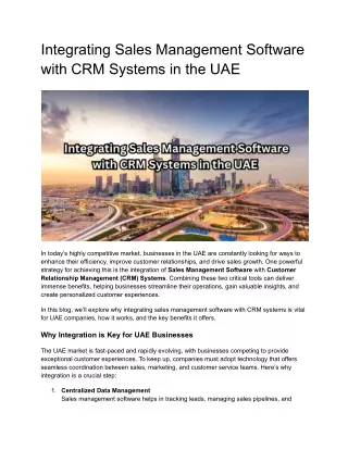 integrating sales management software with