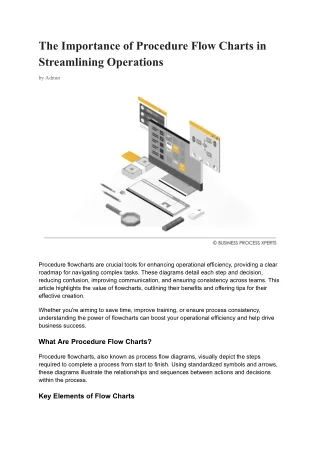 The Importance of Procedure Flow Charts in Streamlining Operations