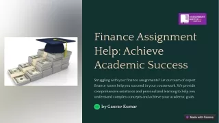 finance assignment help achieve academic success