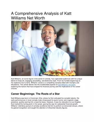 a comprehensive analysis of katt williams