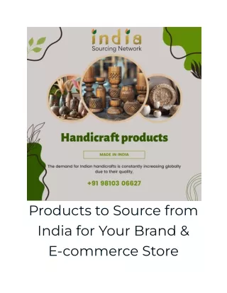 Products to Source from India for Your Brand & Ecommerce Store