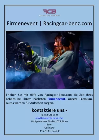 Firmenevent  Racingcar-benz.com