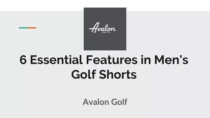 6 essential features in men s golf shorts