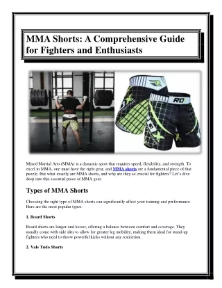 MMA Shorts A Comprehensive Guide for Fighters and Enthusiasts