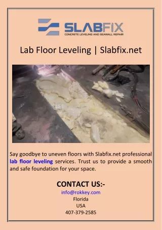 Lab Floor Leveling  Slabfix.net