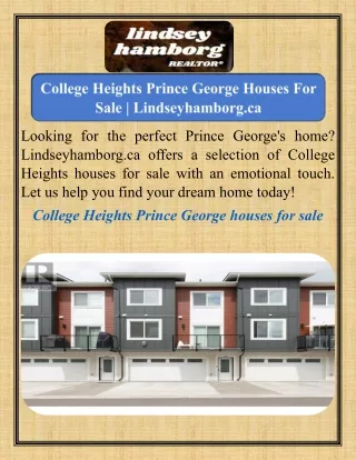 College Heights Prince George Houses For Sale   Lindseyhamborg.ca