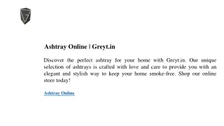 ashtray online greyt in