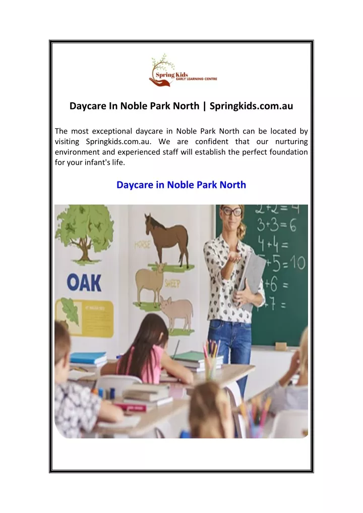 daycare in noble park north springkids com au