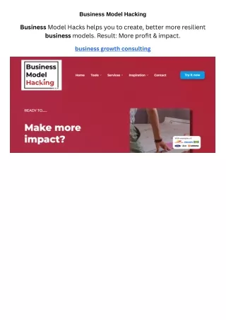 business model hacking