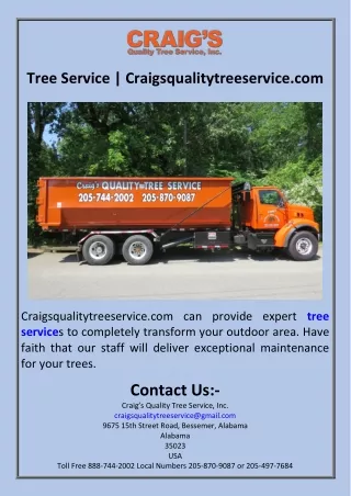 Tree Service  Craigsqualitytreeservice.com