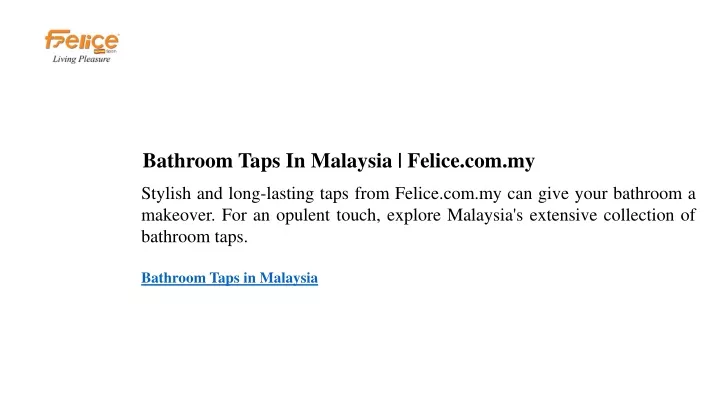 bathroom taps in malaysia felice com my