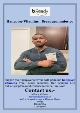Hangover Vitamins  Breadygummies.co