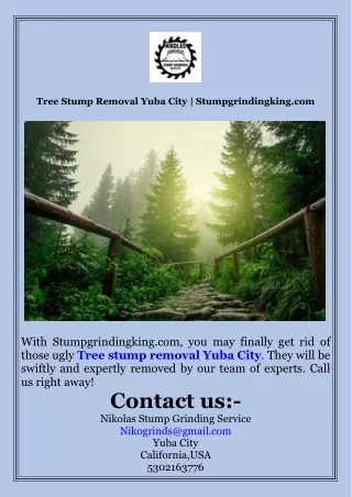 Tree Stump Removal Yuba City  Stumpgrindingking.com
