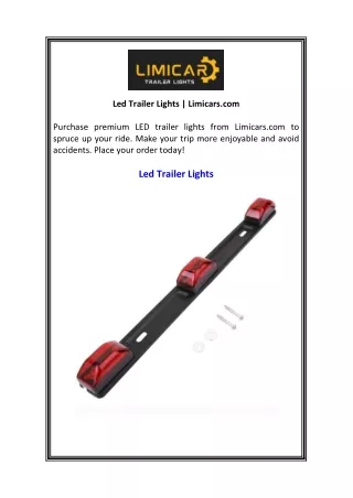 Led Trailer Lights   Limicars.com
