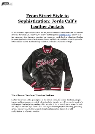 From Street Style to Sophistication_ Jorde Calf's Leather Jackets