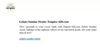 gelato sundae strain empire 420 com