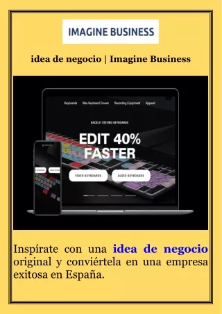 idea de negocio  Imagine Business