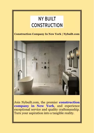 Construction Company In New York  Nybuilt.com