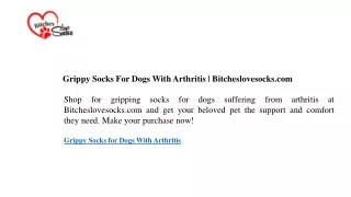 Grippy Socks For Dogs With Arthritis  Bitcheslovesocks.com