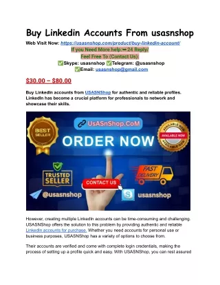 buy linkedin accounts from usasnshop web visit
