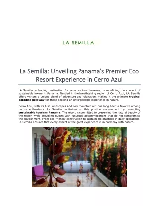 la semilla unveiling panama s premier