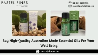 Buy High-Quality Australian Made Essential Oils For Your  Well Being