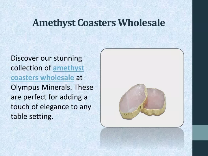 amethyst coasters wholesale