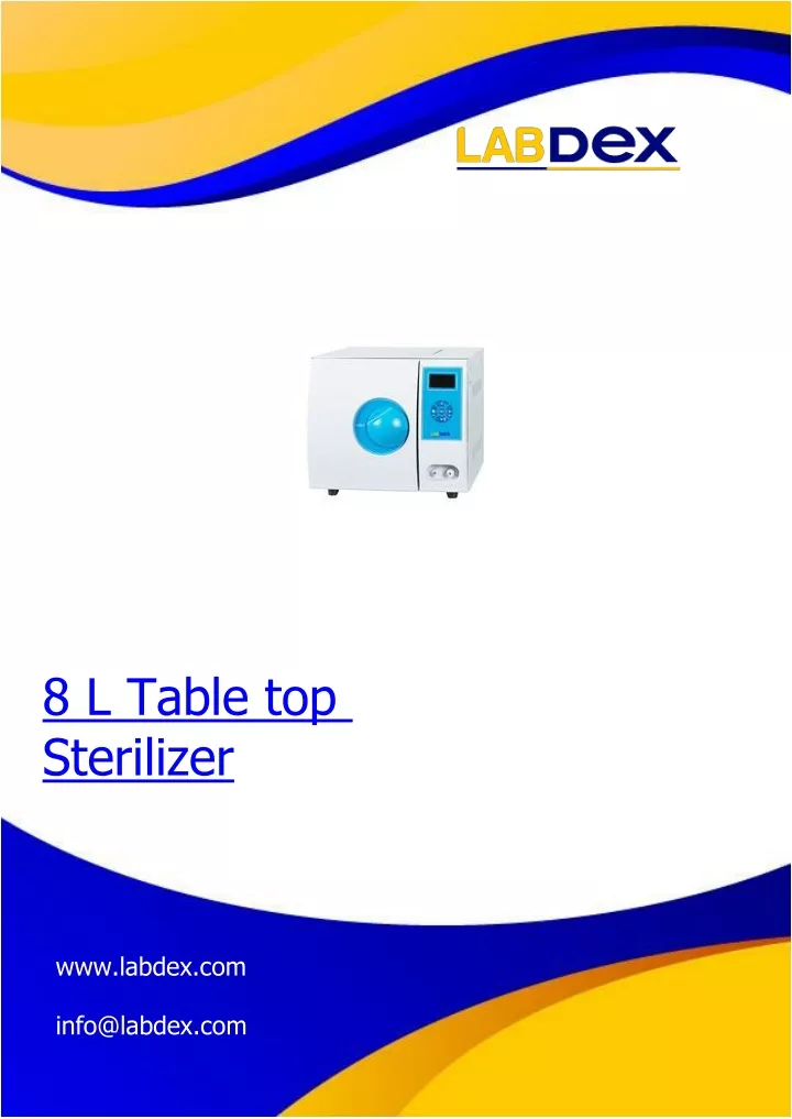 8 l table top sterilizer www labdex com