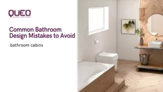 Common Bathroom Design Mistakes to Avoid