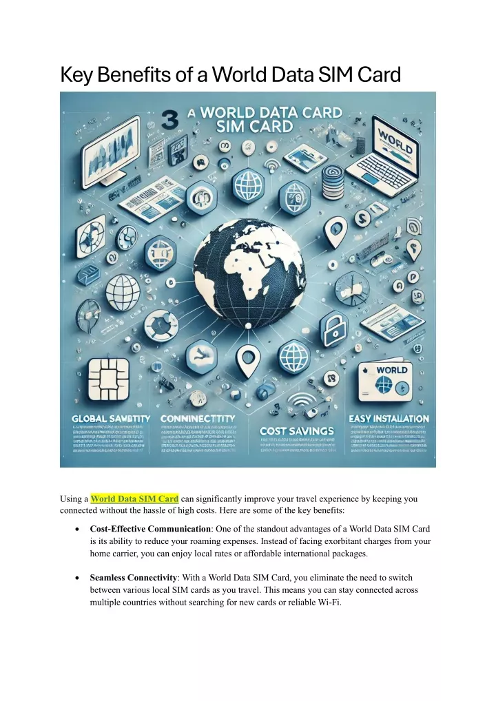 key benefits of a world data sim card