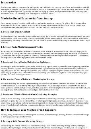 Content marketing for startups: Building strong brand awareness online