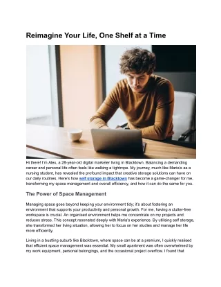 reimagine your life one shelf at a time
