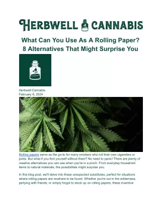 what can you use as a rolling paper