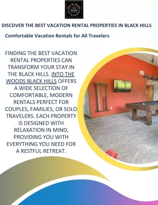 Discover the Best Vacation Rental Properties in Black Hills