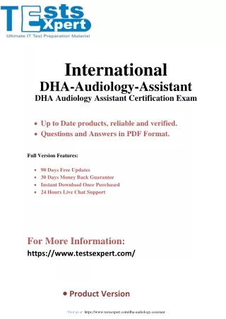 international dha audiology assistant