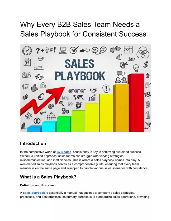 why every b2b sales team needs a sales playbook