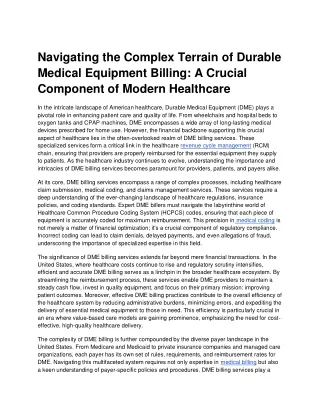 navigating the complex terrain of durable medical
