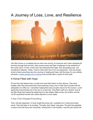 A Journey of Loss, Love, and Resilience