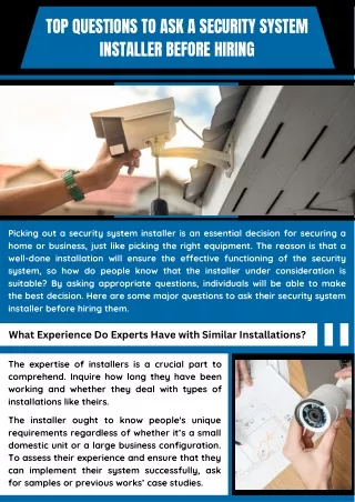 Reliable Security System Installation Solutions